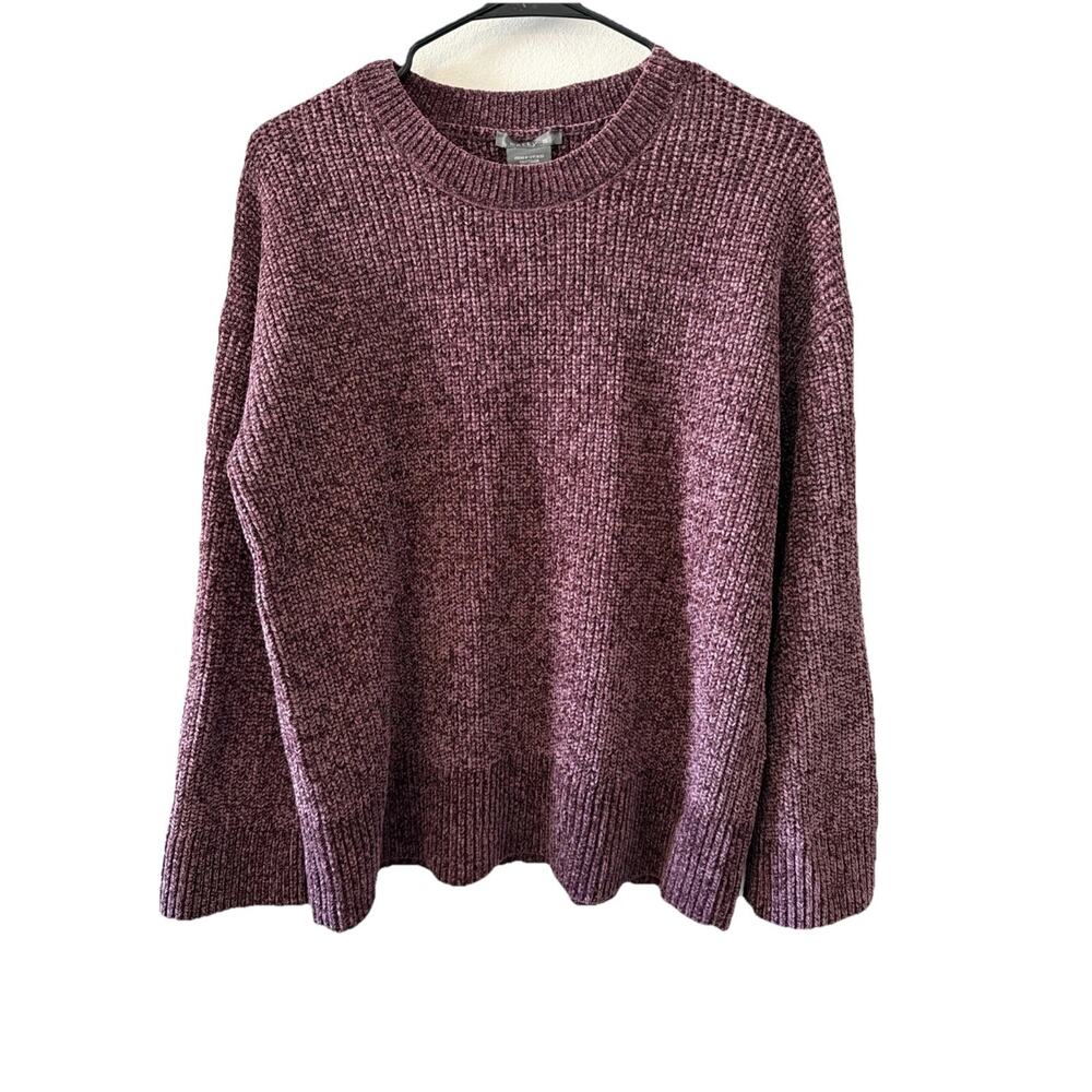 Matty M Ladies' Chenille Tunic Sweater Pullover Releaxed Fit Size M - Plum